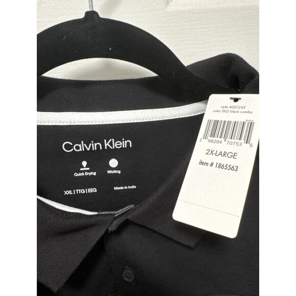 Calvin Klein Golf Polo Wicking Performance Short Sleeve Mens Size 2XL -XXL New - Picture 2 of 4